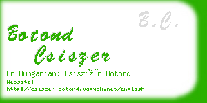 botond csiszer business card
